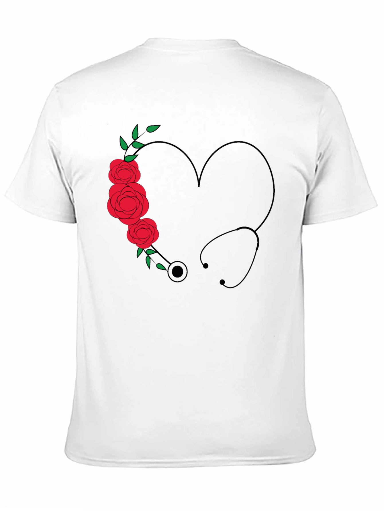 Floral Stethoscope Heart Tee