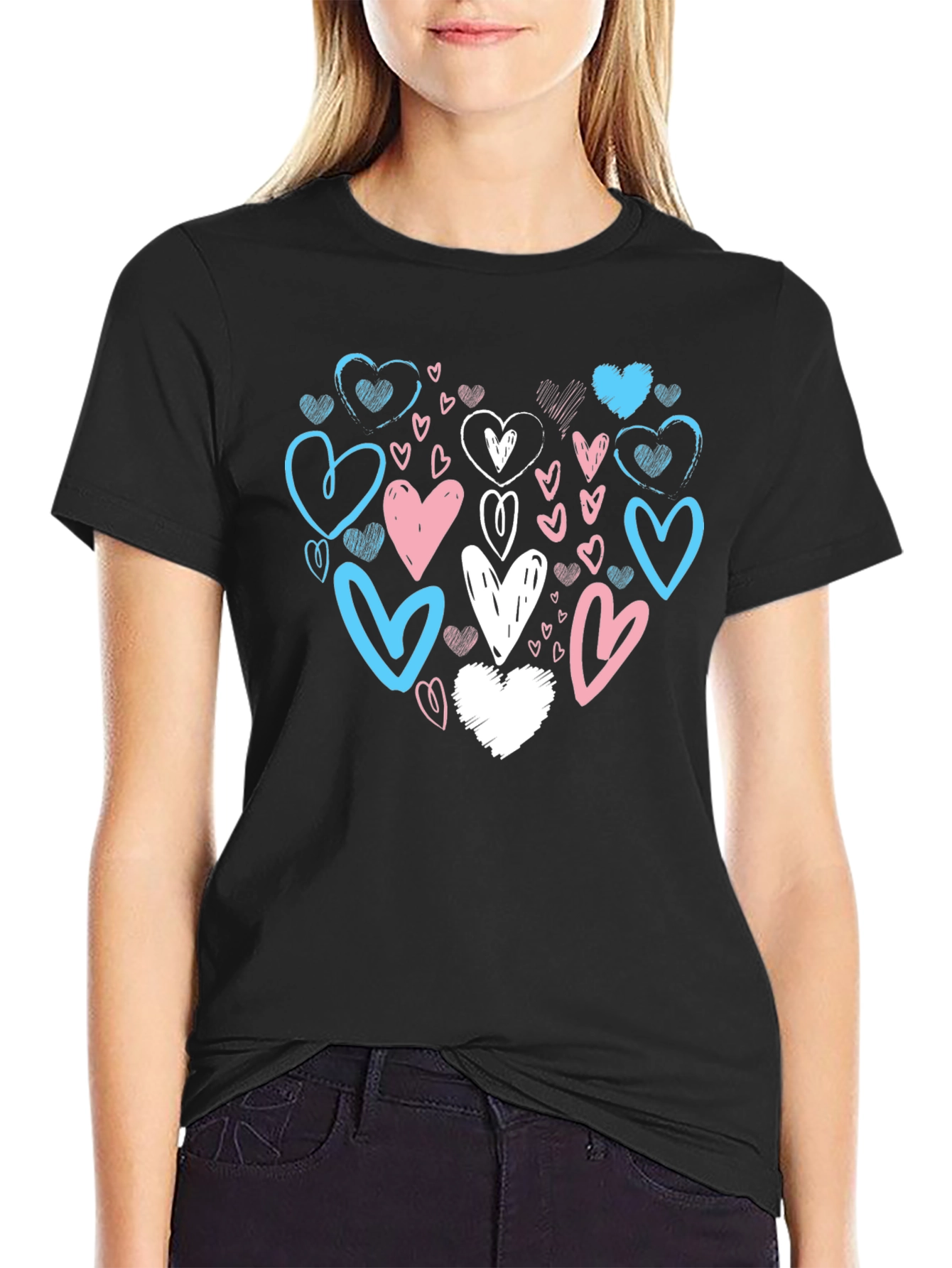 Heart Scribble Trans Pride T-Shirt