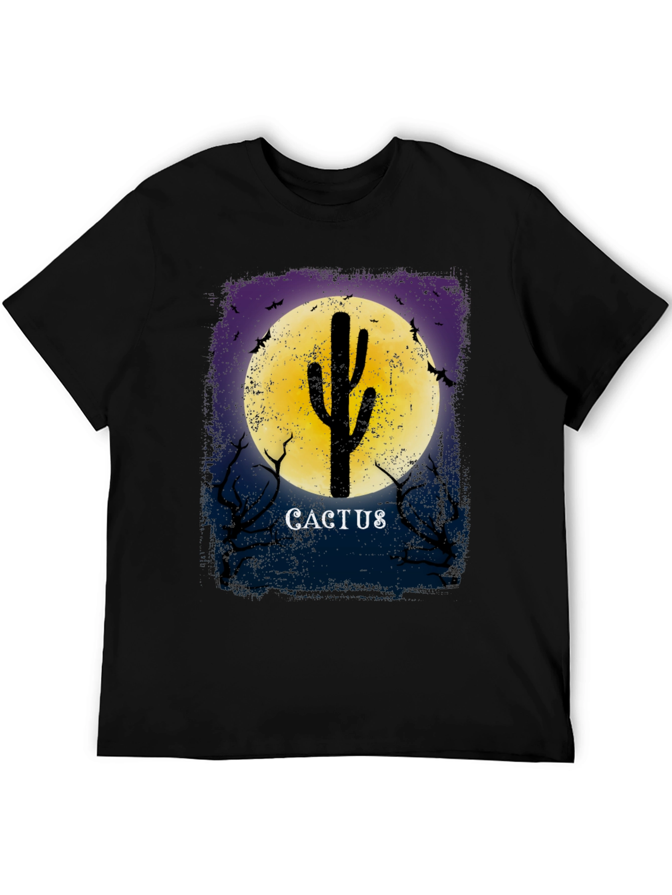 Cactus Moon Graphic Tee - Mens Novelty T-Shirt