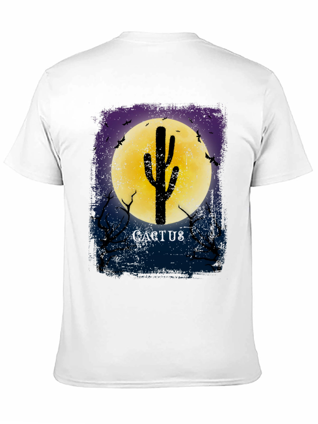 Cactus Moon Graphic Tee - Mens Novelty T-Shirt
