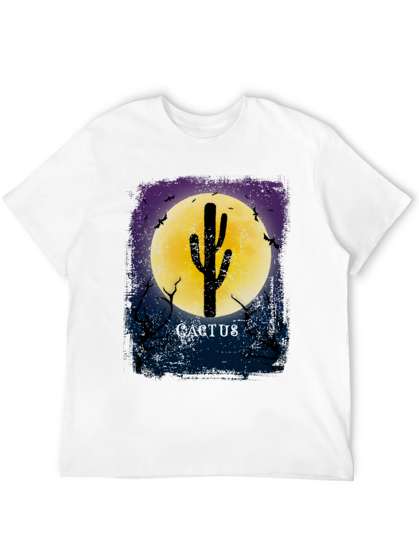 Cactus Moon Graphic Tee - Mens Novelty T-Shirt