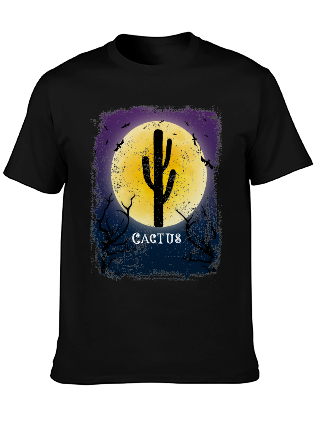 Cactus Moon Graphic Tee - Mens Novelty T-Shirt