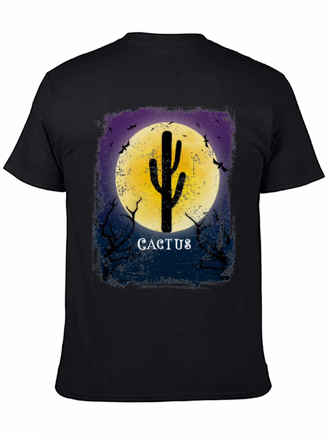 Cactus Moon Graphic Tee - Mens Novelty T-Shirt