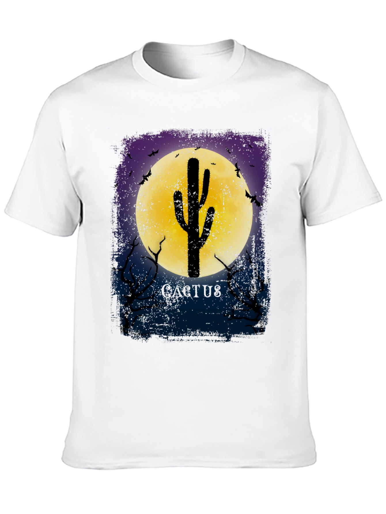Cactus Moon Graphic Tee - Mens Novelty T-Shirt