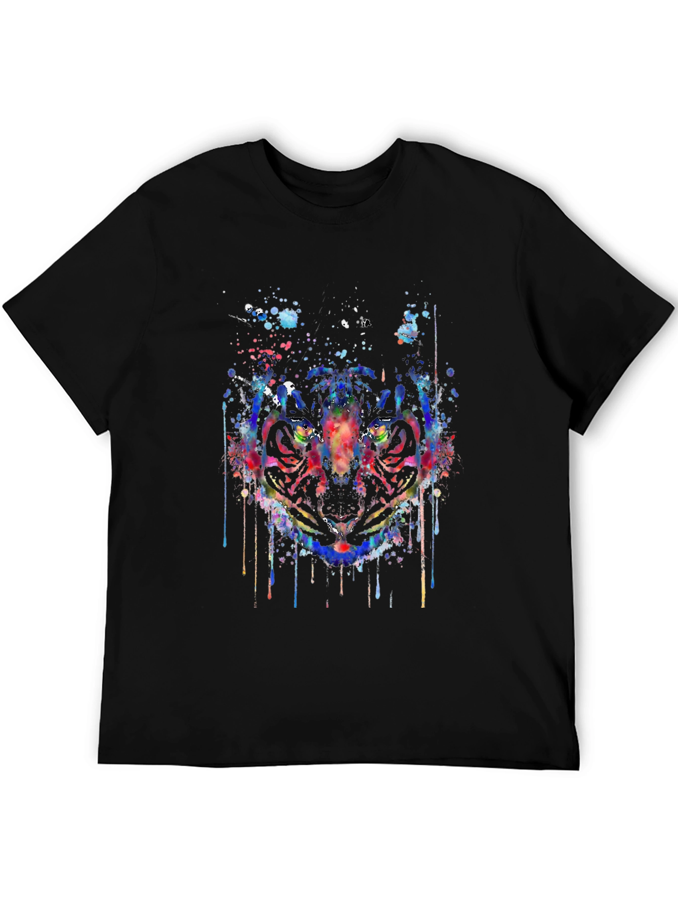 Abstract Tiger Graphic T-Shirt