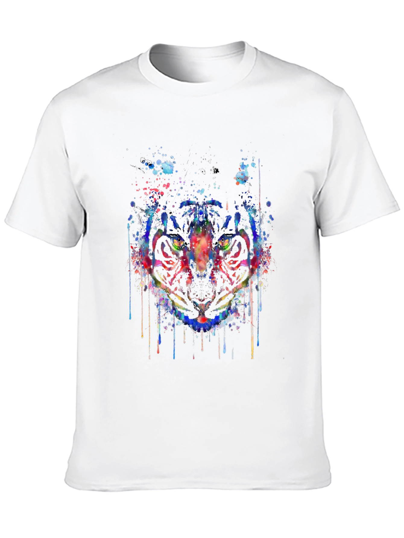 Abstract Tiger Graphic T-Shirt