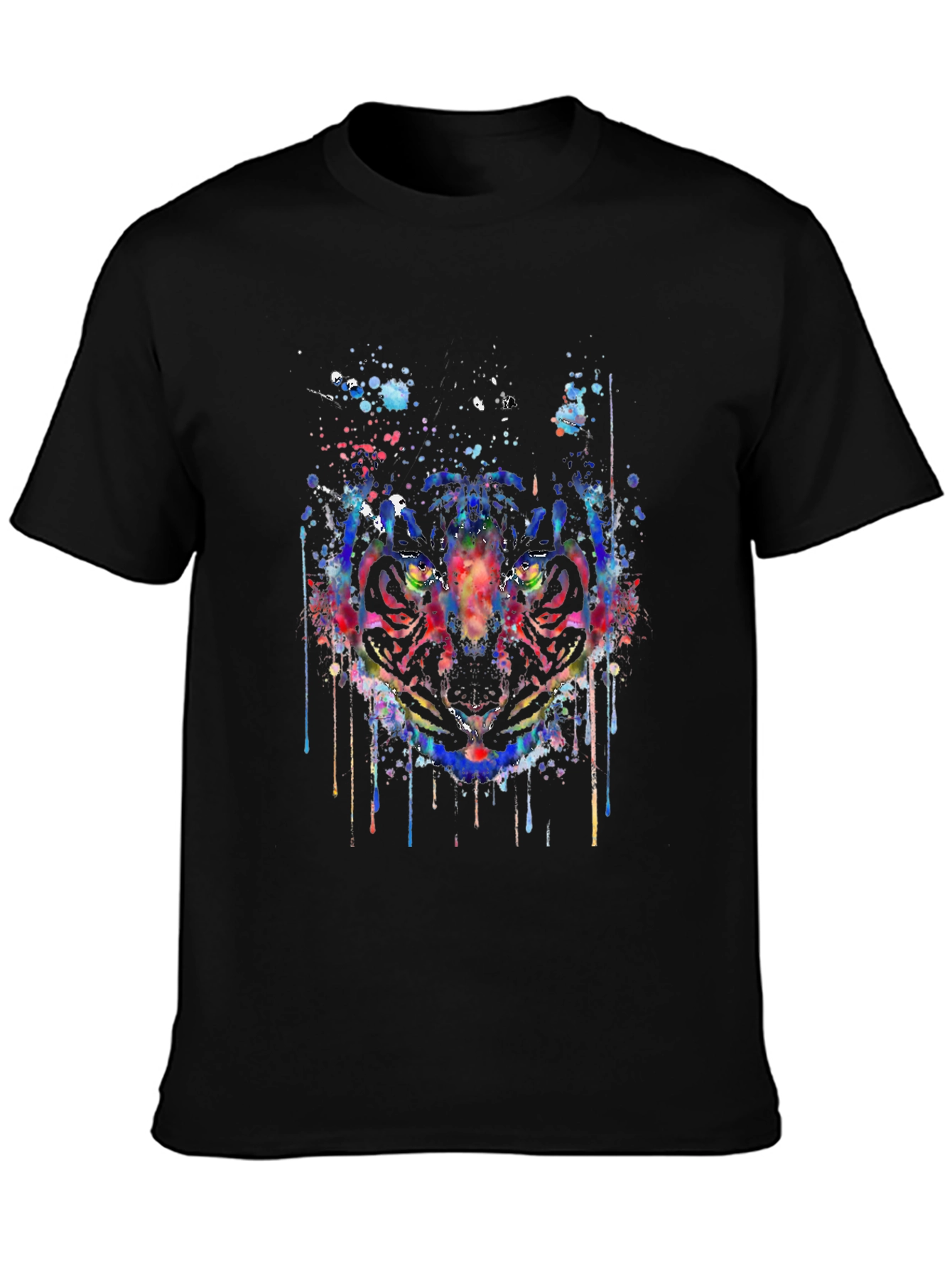 Abstract Tiger Graphic T-Shirt