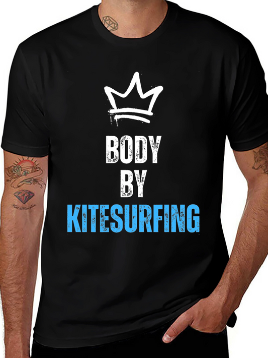 Body by Kitesurfing T-Shirt - Black Crew Neck