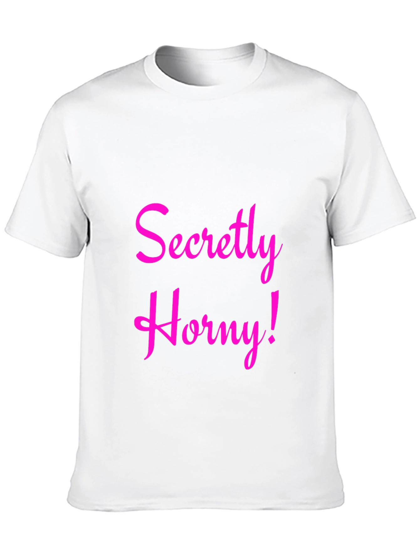 Secretly Horny Black Graphic Tee - Mens Fashion