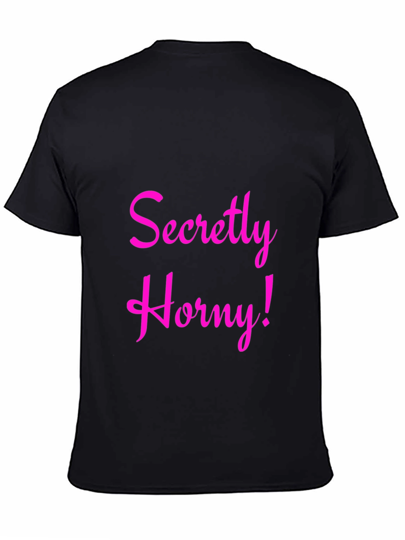 Secretly Horny Black Graphic Tee - Mens Fashion