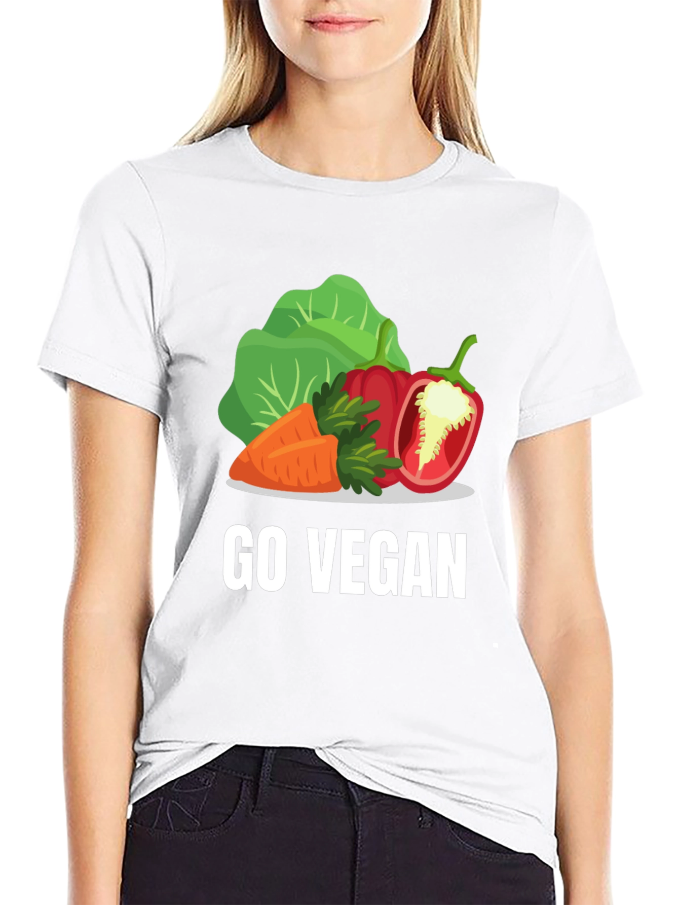 Go Vegan T-Shirt - Vegetable Graphic Tee