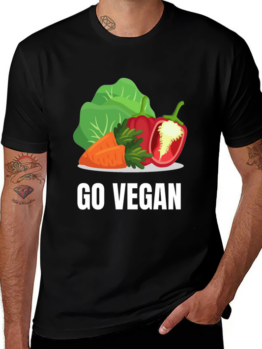 Go Vegan T-Shirt - Vegetable Graphic Tee
