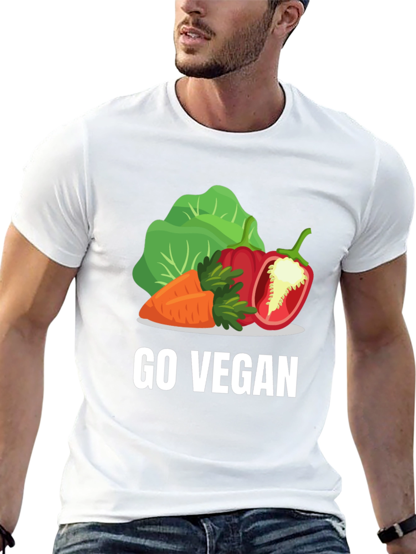 Go Vegan T-Shirt - Vegetable Graphic Tee