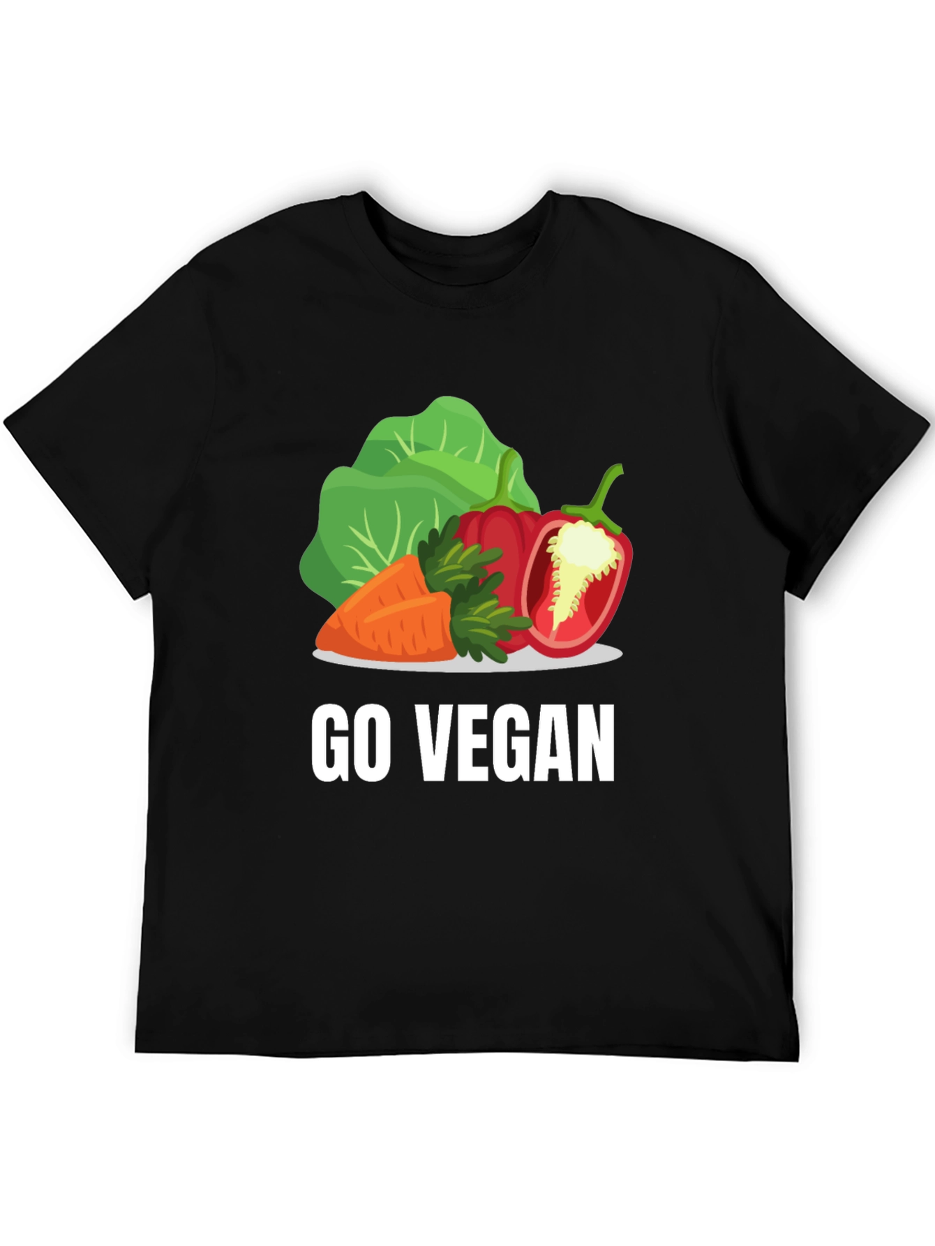 Go Vegan T-Shirt - Vegetable Graphic Tee