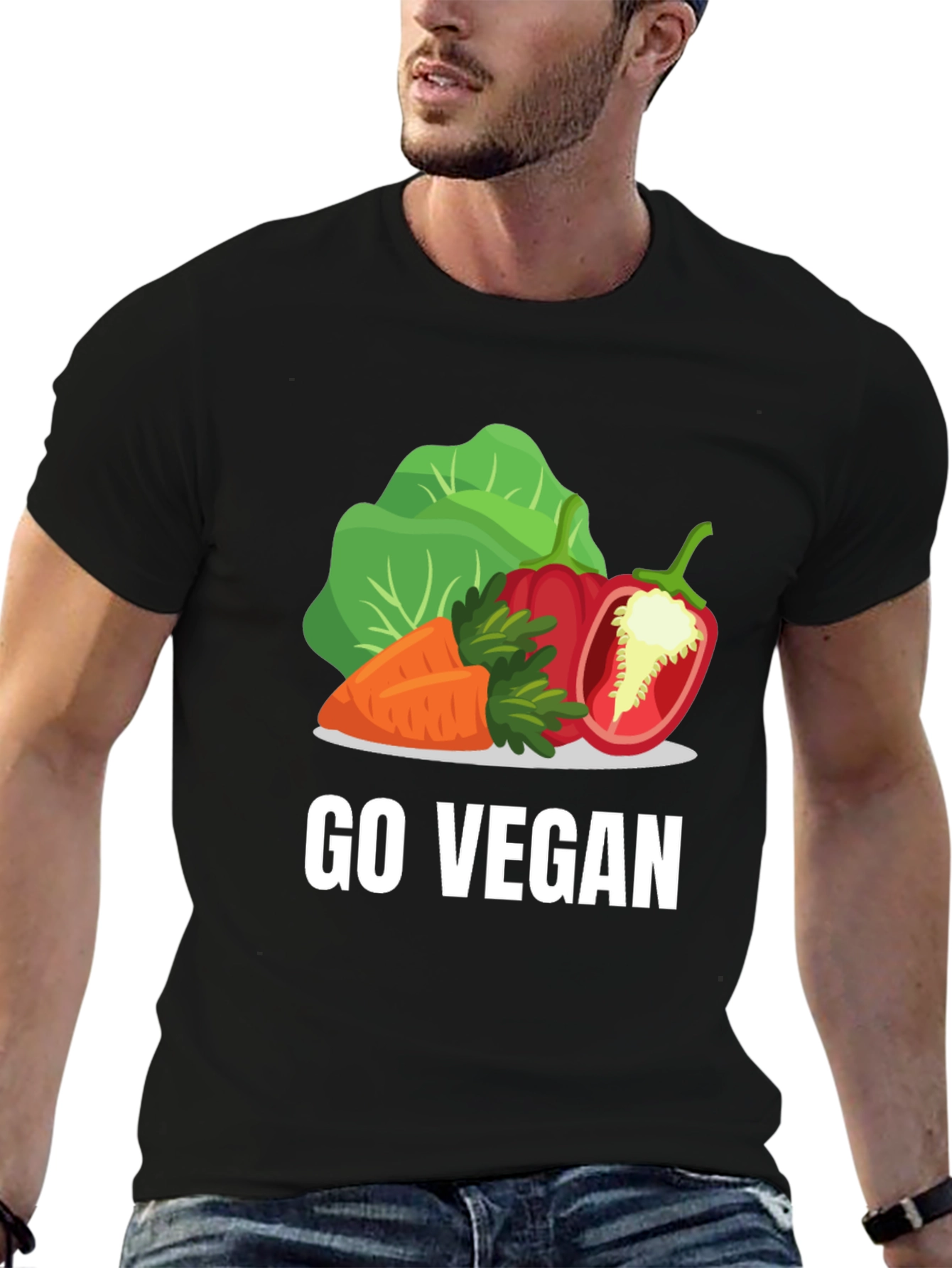 Go Vegan T-Shirt - Vegetable Graphic Tee