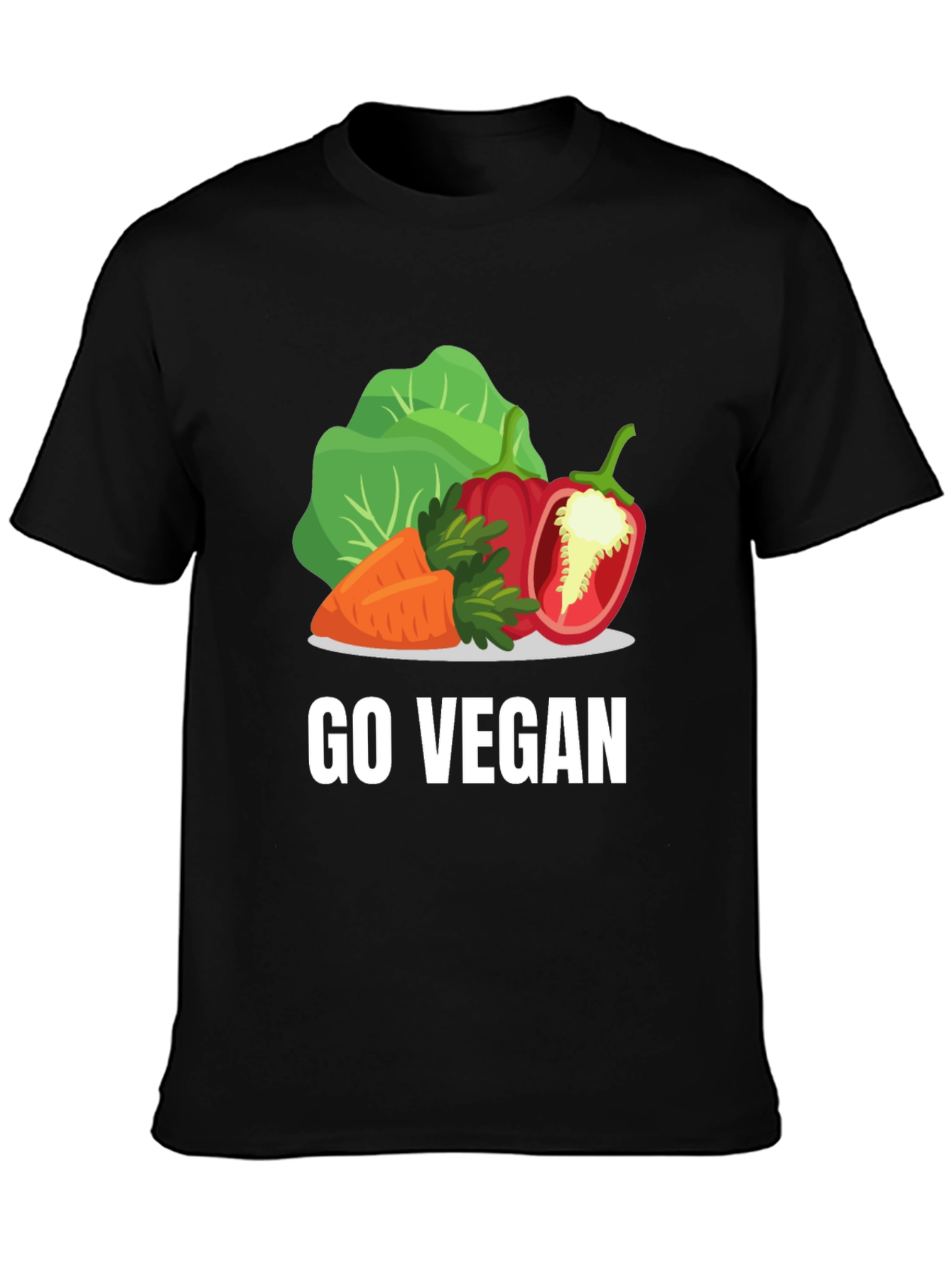 Go Vegan T-Shirt - Vegetable Graphic Tee