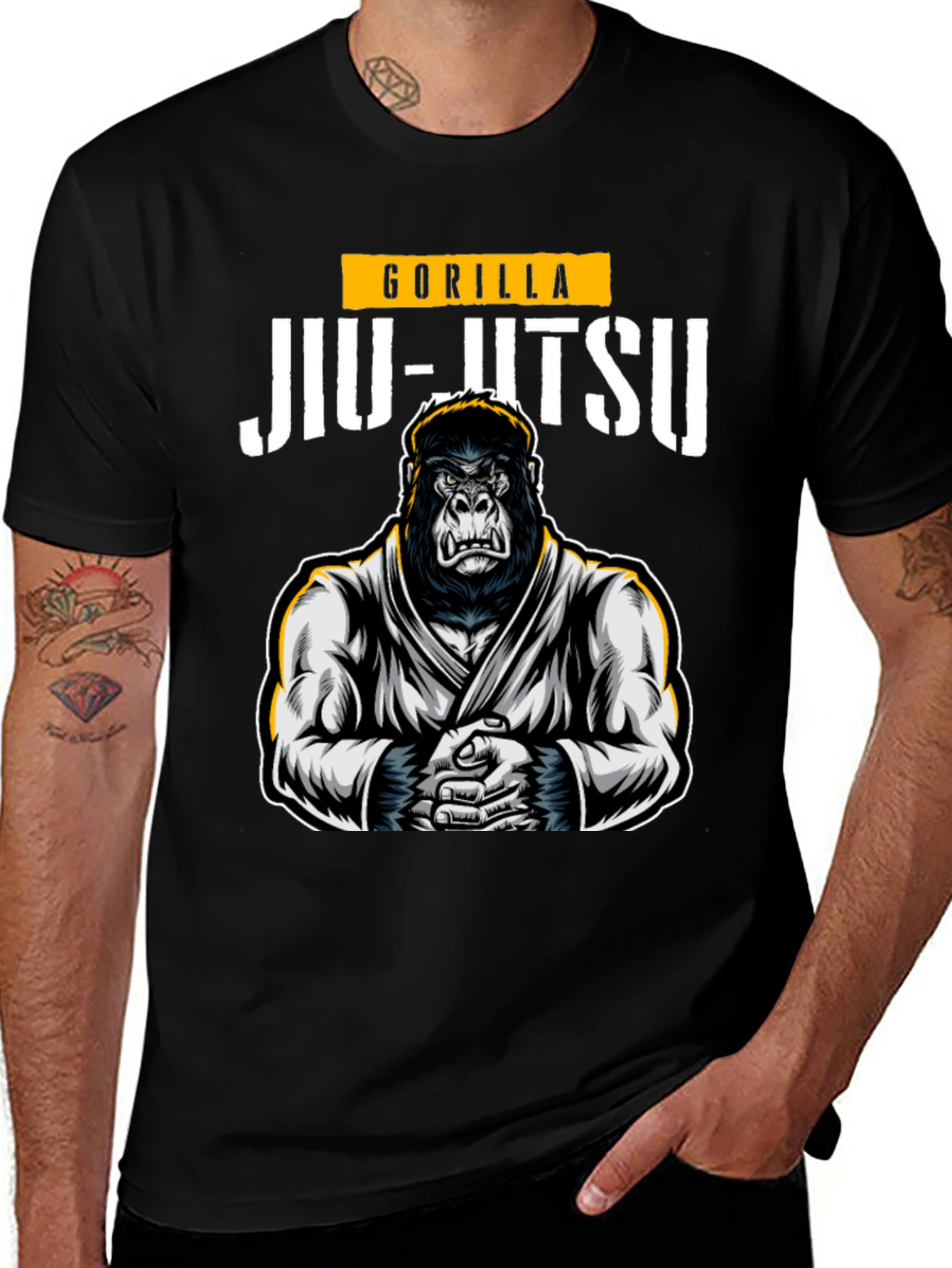 Gorilla Jiu-Jitsu Black Graphic Tee