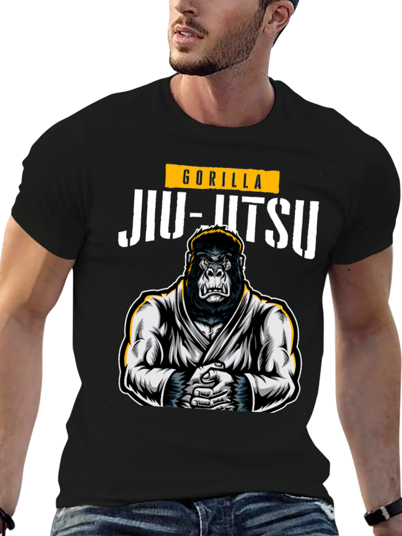 Gorilla Jiu-Jitsu Black Graphic Tee