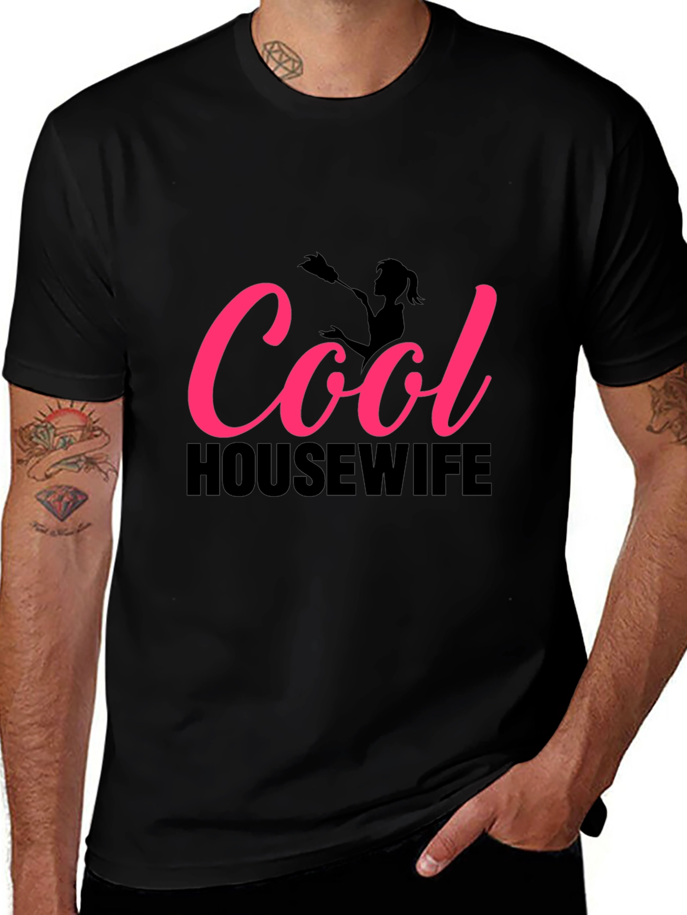 Cool Housewife Graphic Tee - Black T-Shirt