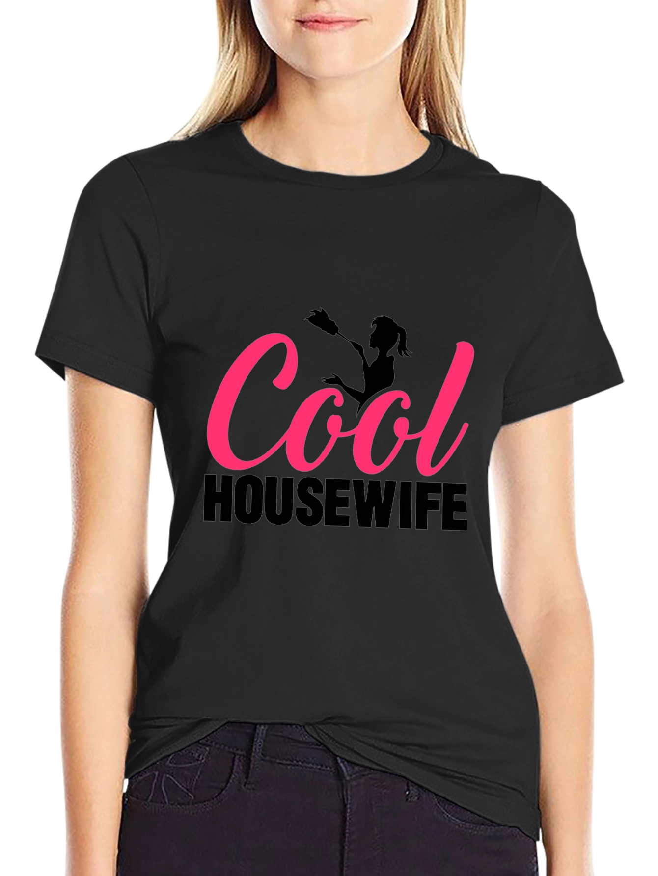 Cool Housewife Graphic Tee - Black T-Shirt