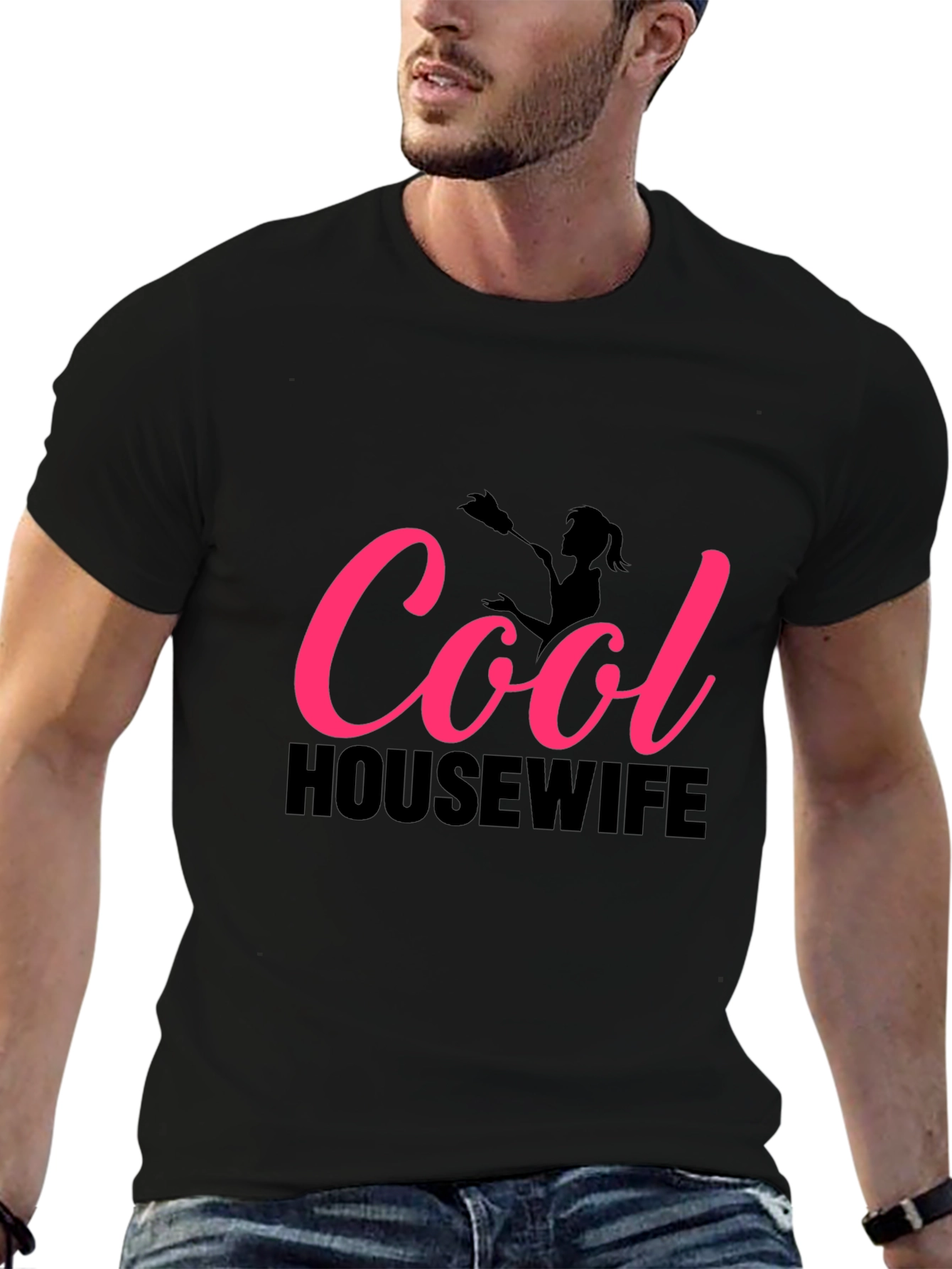 Cool Housewife Graphic Tee - Black T-Shirt