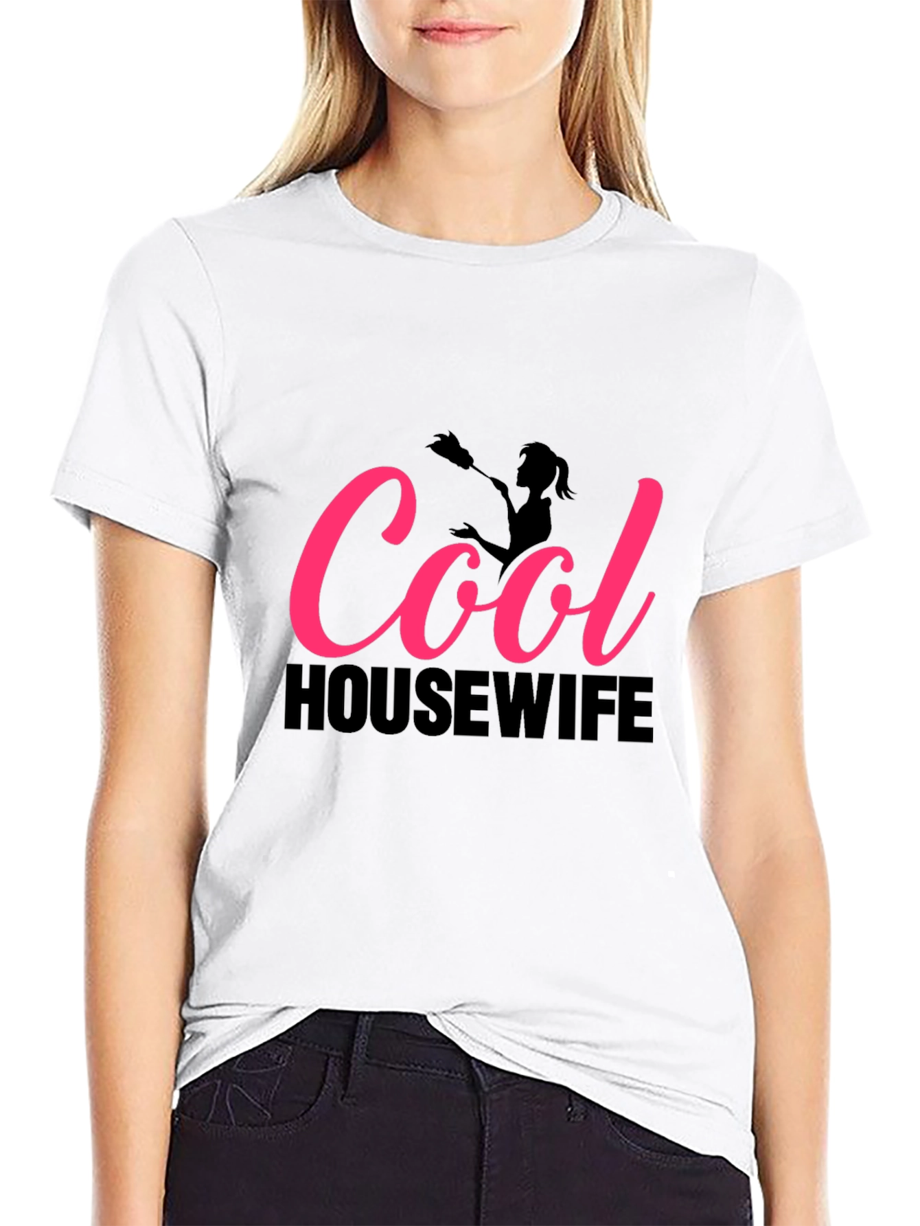 Cool Housewife Graphic Tee - Black T-Shirt