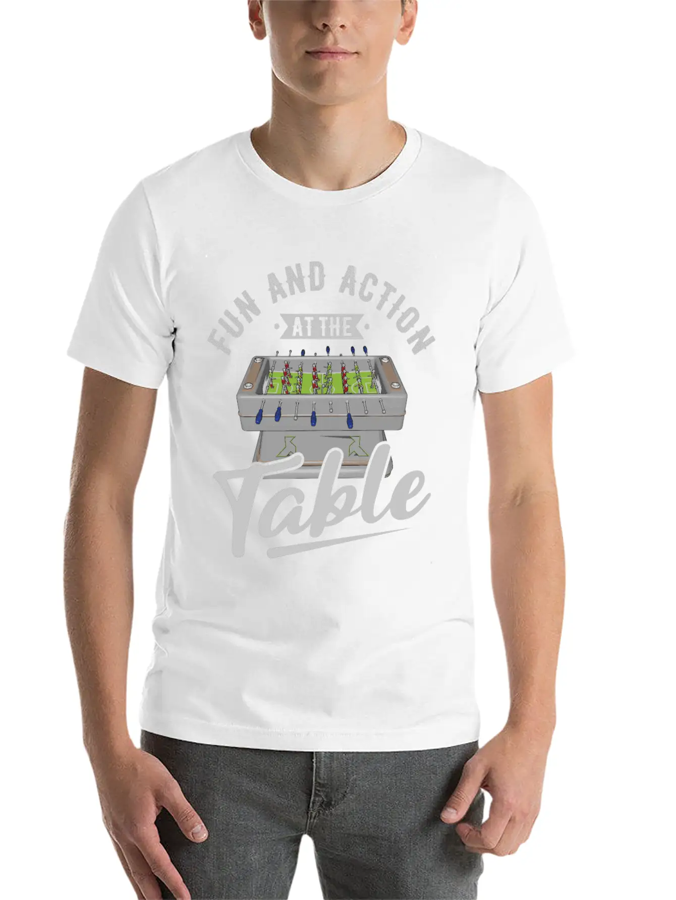 Table Soccer Fan Gift Outfit Table Football Unisex Short Sleeve Soft Cotton T-Shirt – Casual Everyday Wear