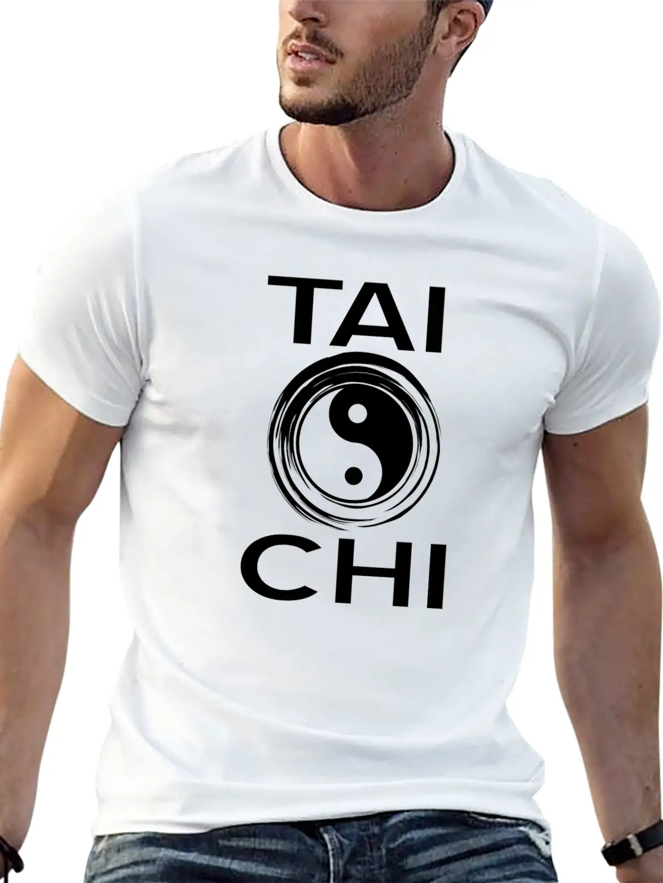 Tai Chi Unisex Short Sleeve Soft Cotton T-Shirt – Casual Everyday Wear