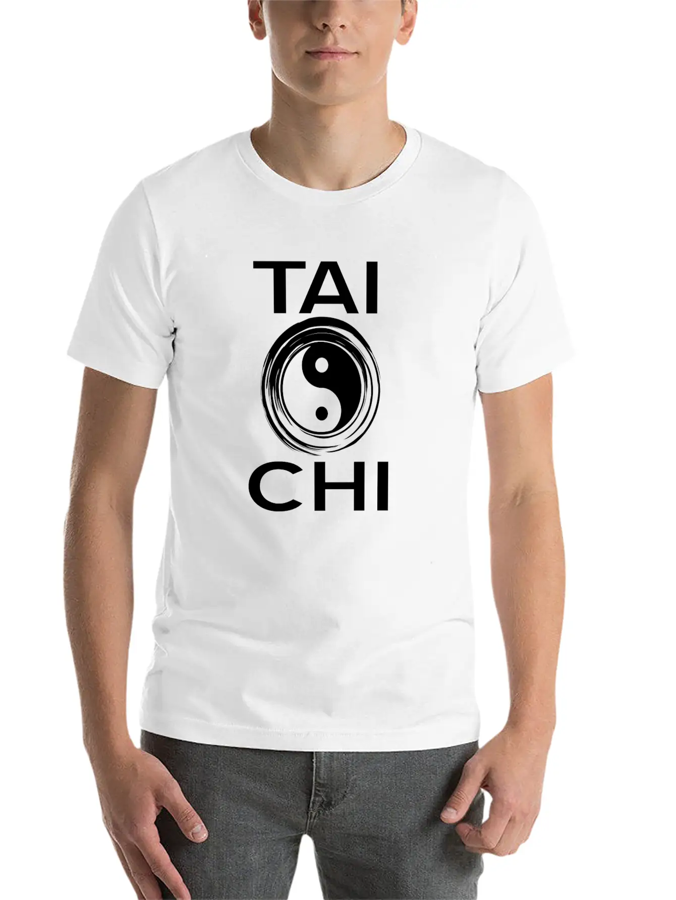 Tai Chi Unisex Short Sleeve Soft Cotton T-Shirt – Casual Everyday Wear