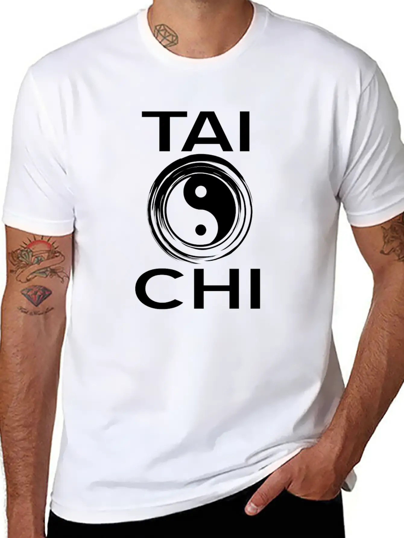Tai Chi Unisex Short Sleeve Soft Cotton T-Shirt – Casual Everyday Wear
