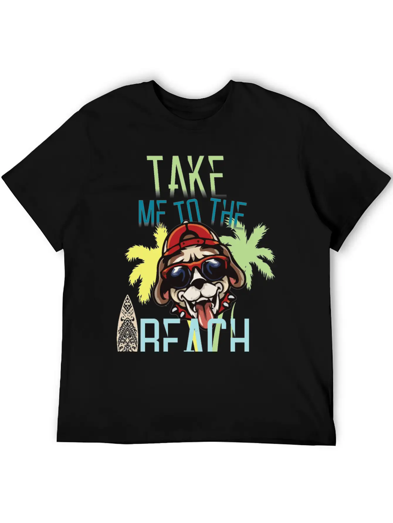 Take Me To The Beach - Dog Lover Basic Graphic T-Shirt – Daily Comfort In Soft Cotton