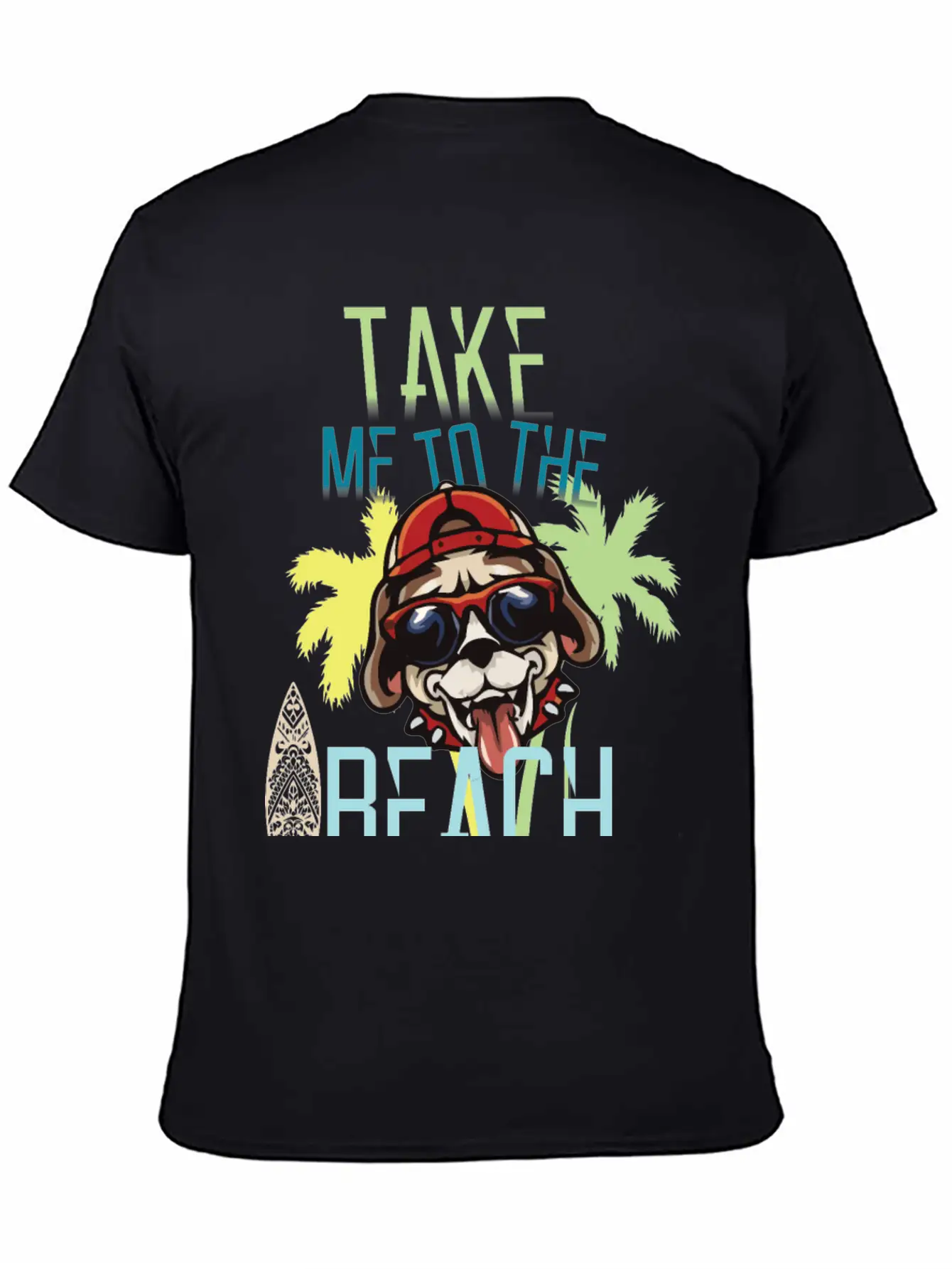 Take Me To The Beach - Dog Lover Basic Graphic T-Shirt – Daily Comfort In Soft Cotton