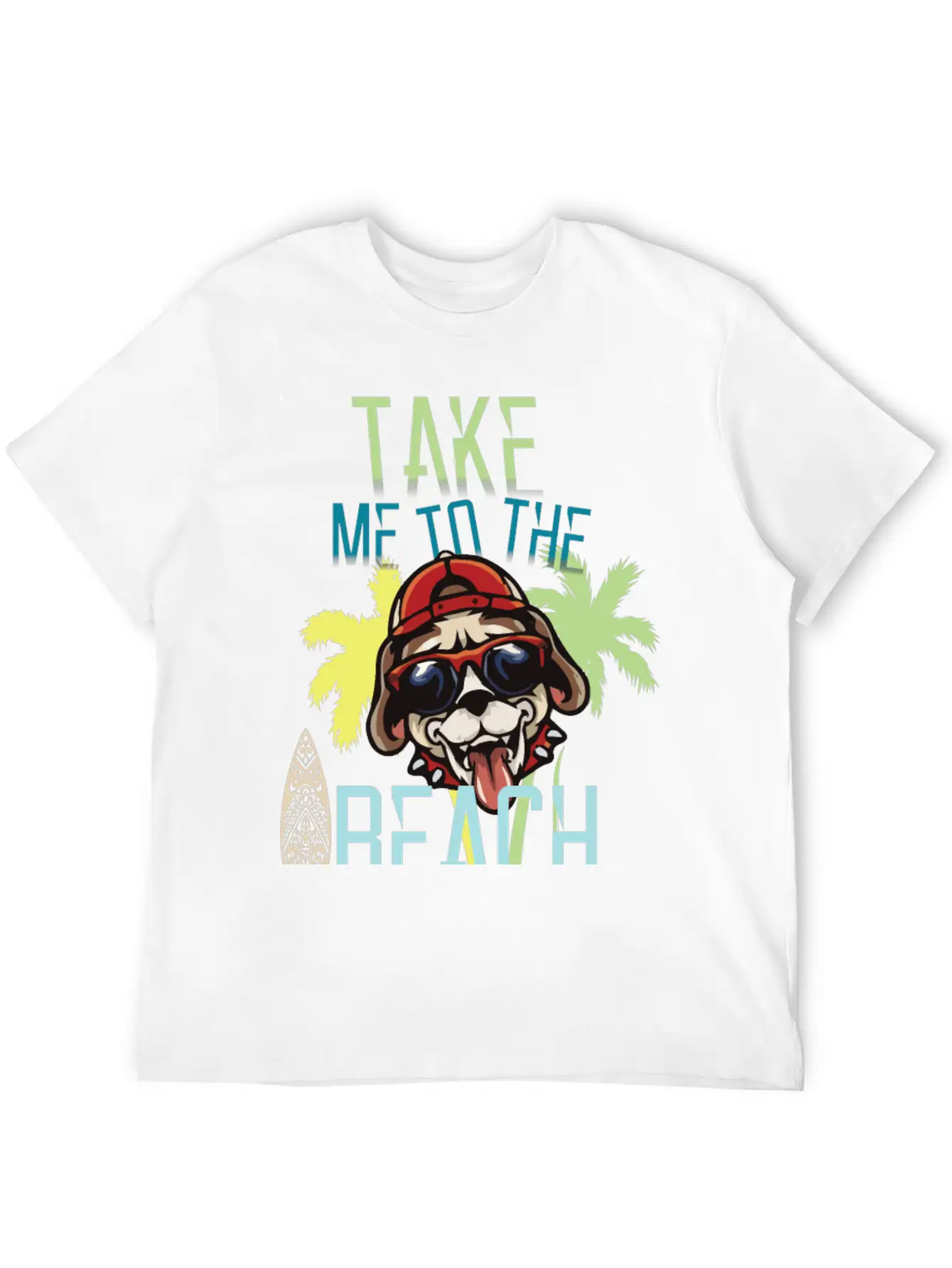 Take Me To The Beach - Dog Lover Basic Graphic T-Shirt – Daily Comfort In Soft Cotton