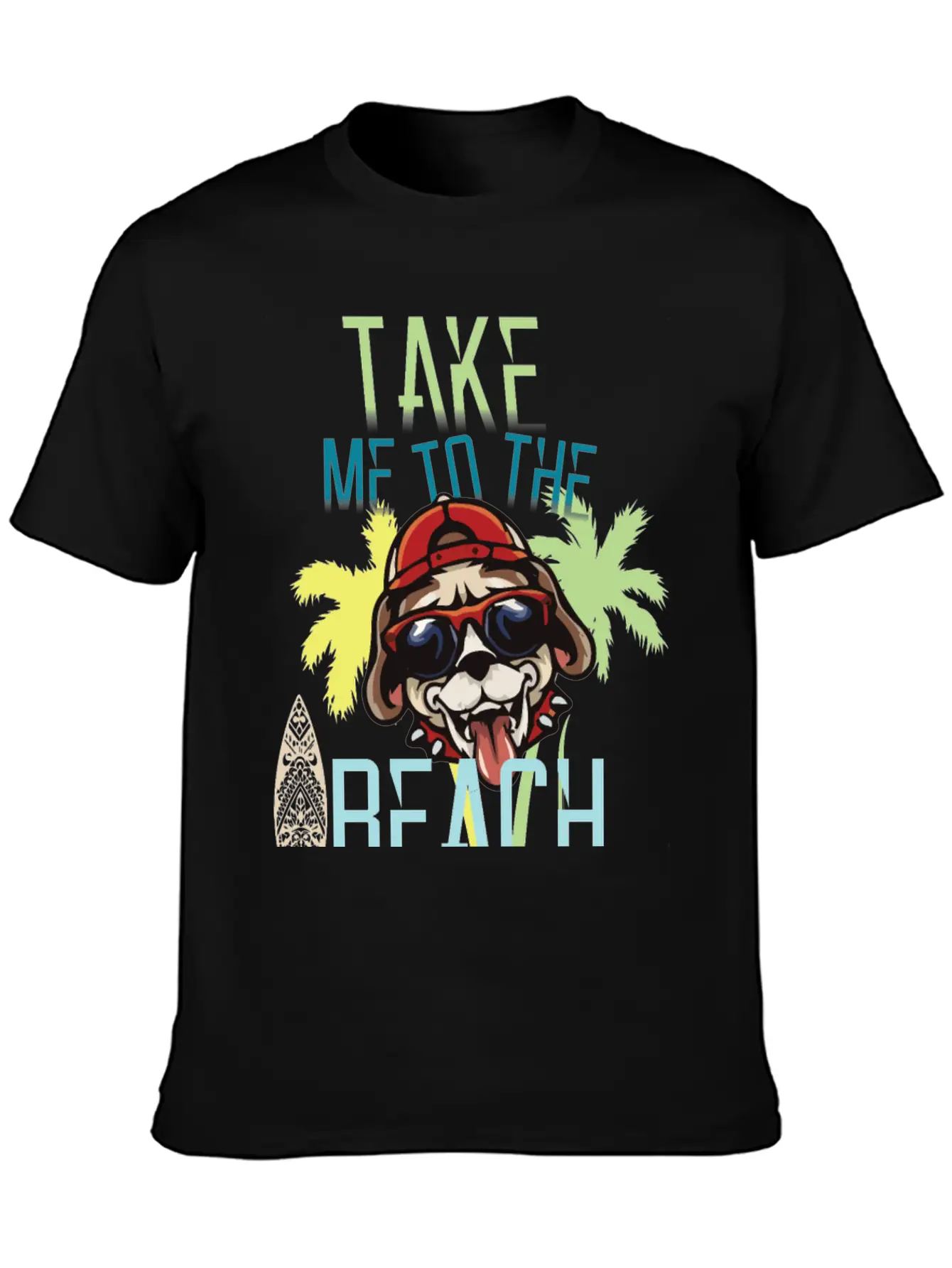 Take Me To The Beach - Dog Lover Basic Graphic T-Shirt – Daily Comfort In Soft Cotton