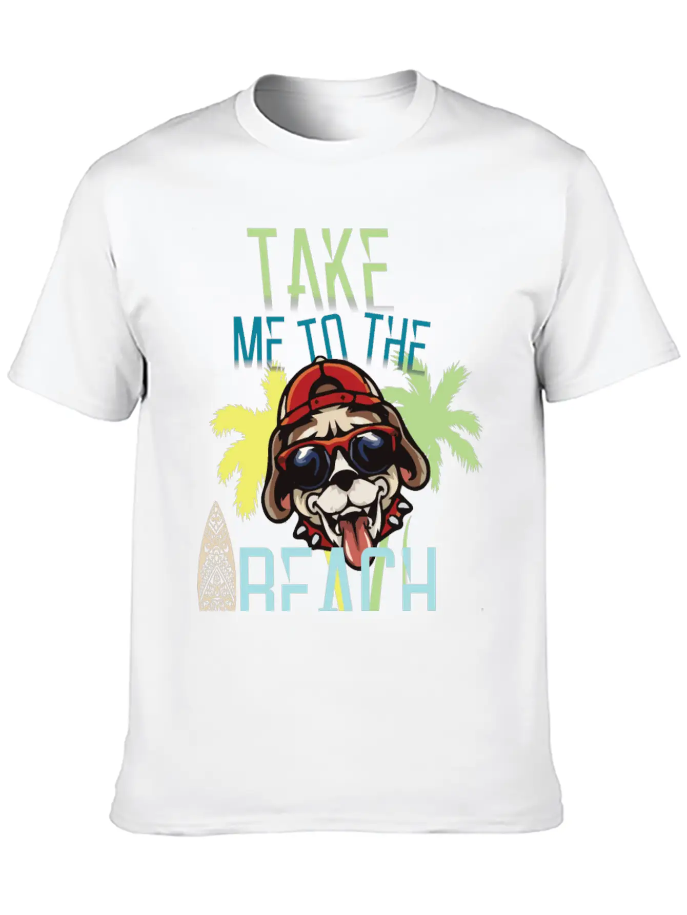 Take Me To The Beach - Dog Lover Basic Graphic T-Shirt – Daily Comfort In Soft Cotton