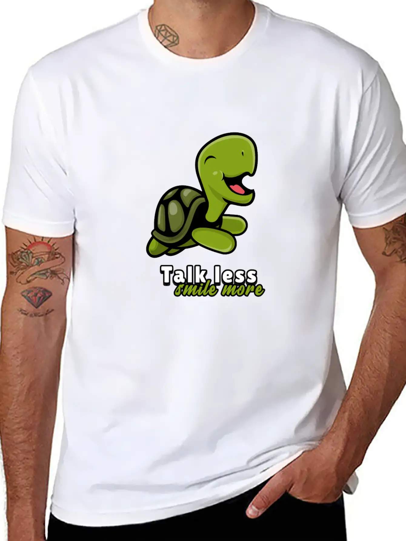 Talk Less Smile More For People Who Like Smiles Unisex Short Sleeve Soft Cotton T-Shirt – Casual Everyday Wear