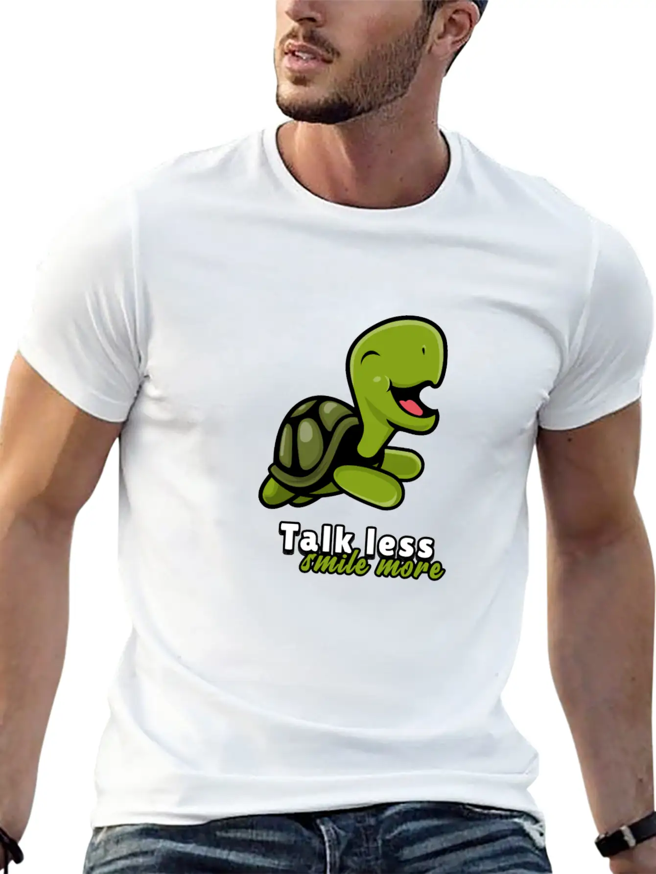 Talk Less Smile More For People Who Like Smiles Unisex Short Sleeve Soft Cotton T-Shirt – Casual Everyday Wear