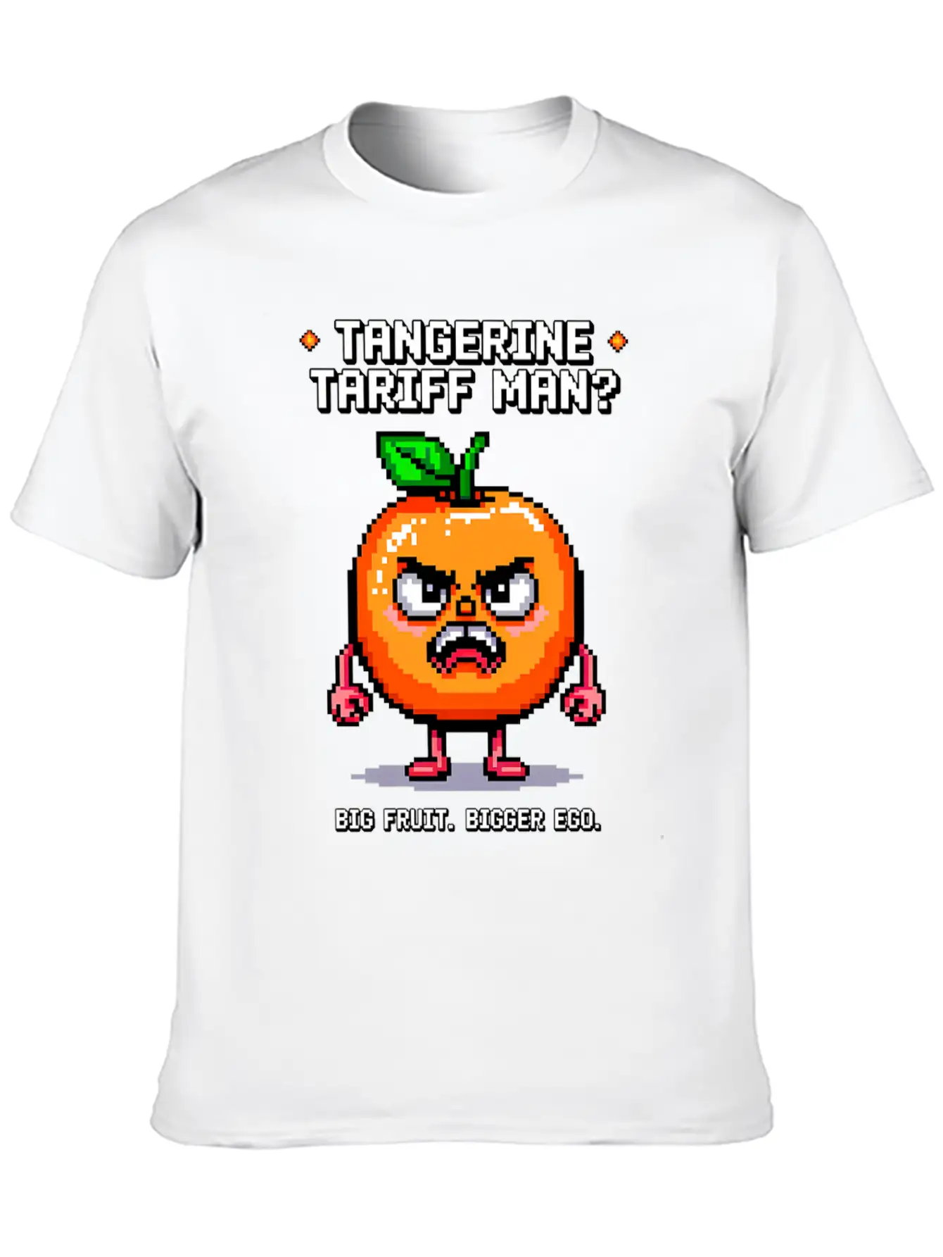Tangerine Tariff Man? Big Fruit. Bigger Ego. Unisex Short Sleeve Soft Cotton T-Shirt – Casual Everyday Wear