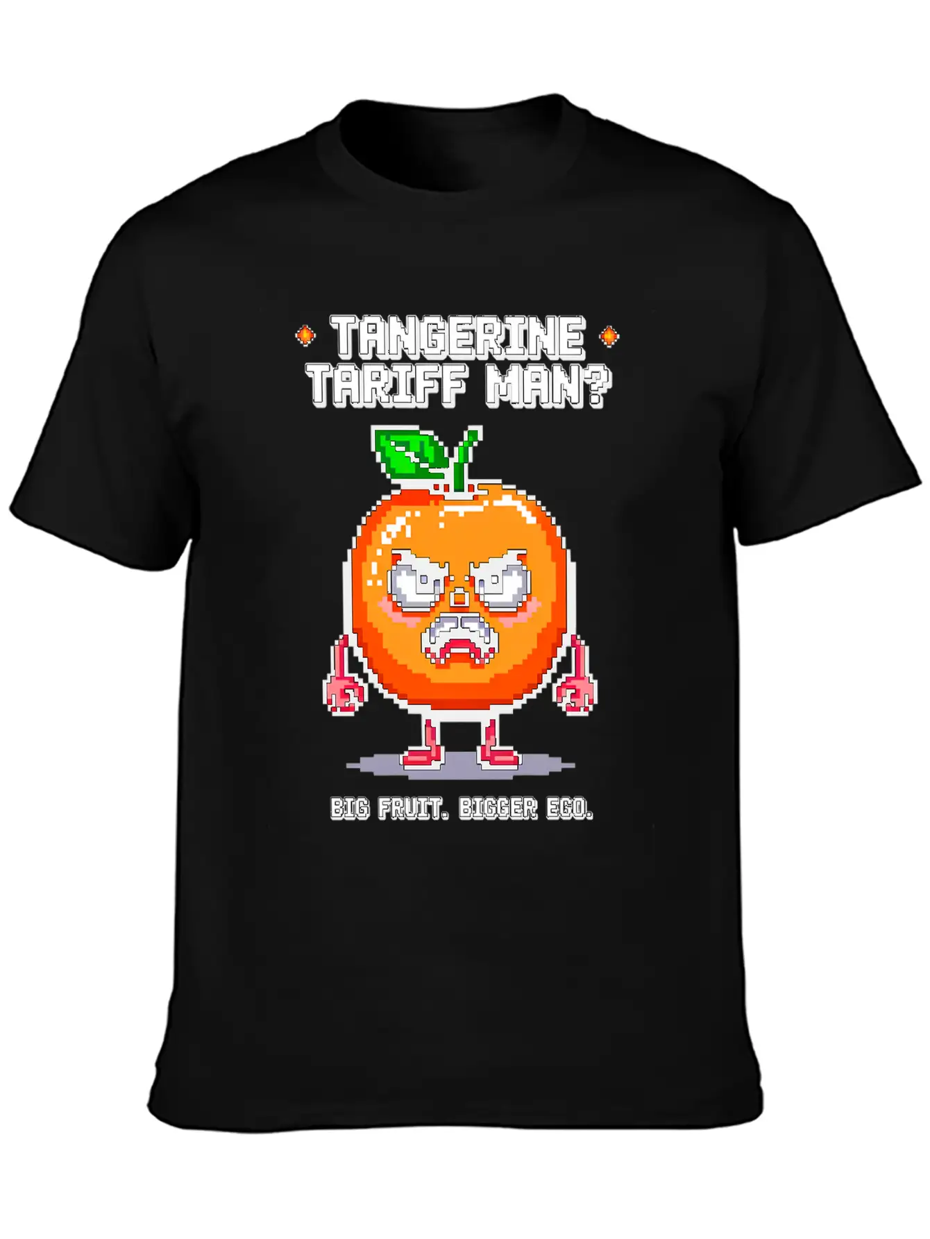 Tangerine Tariff Man? Big Fruit. Bigger Ego. Unisex Short Sleeve Soft Cotton T-Shirt – Casual Everyday Wear