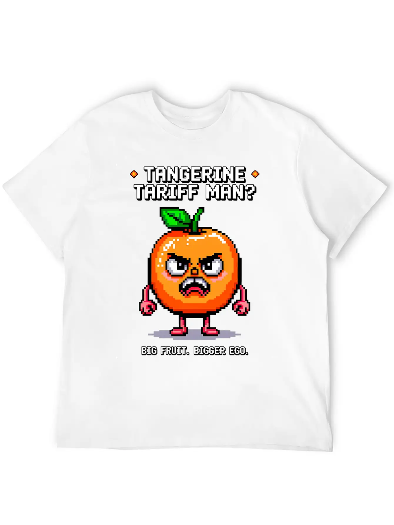 Tangerine Tariff Man? Big Fruit. Bigger Ego. Unisex Short Sleeve Soft Cotton T-Shirt – Casual Everyday Wear