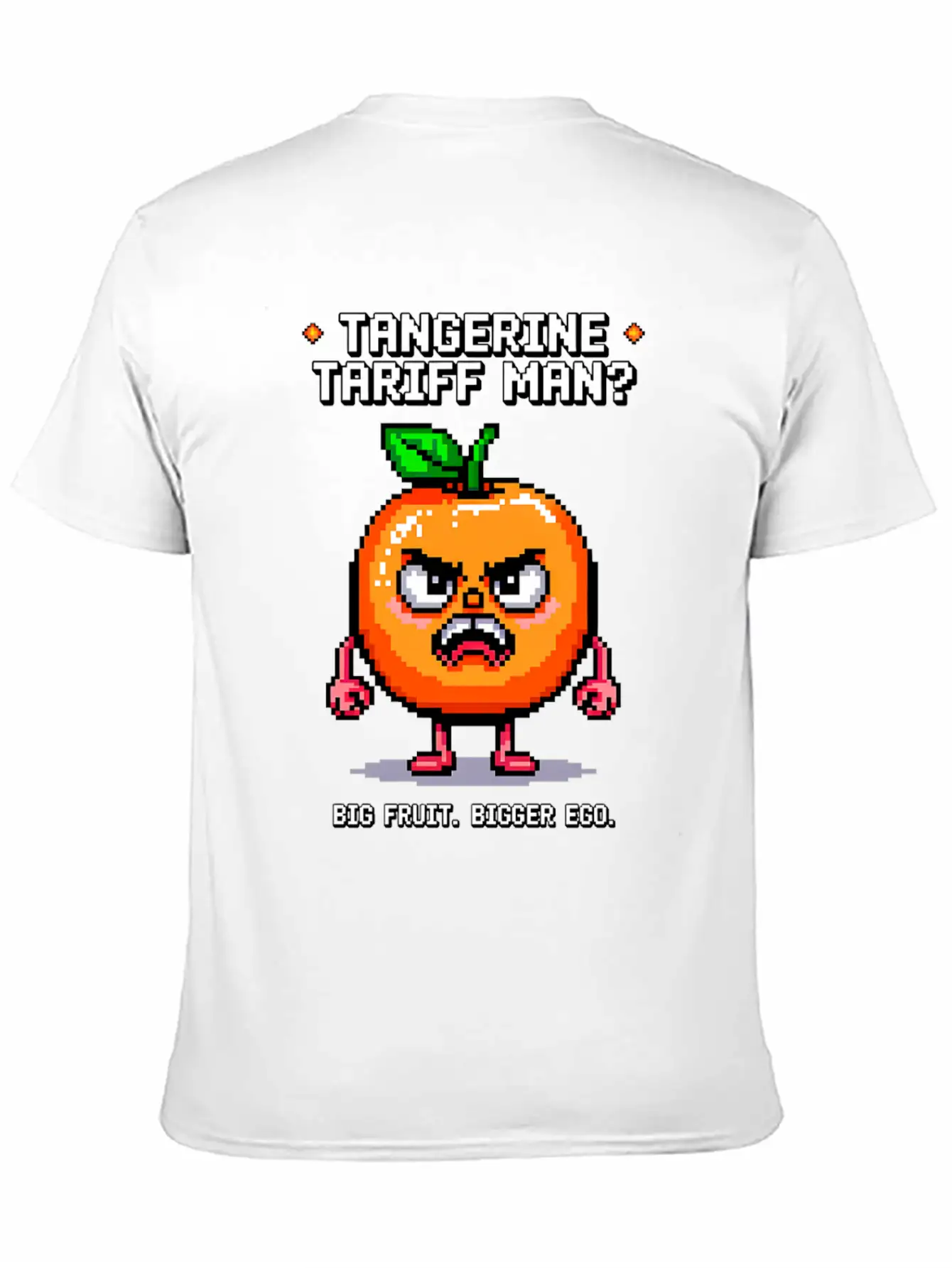 Tangerine Tariff Man? Big Fruit. Bigger Ego. Unisex Short Sleeve Soft Cotton T-Shirt – Casual Everyday Wear
