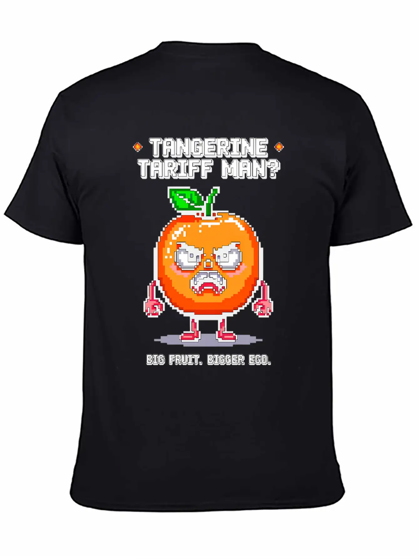 Tangerine Tariff Man? Big Fruit. Bigger Ego. Unisex Short Sleeve Soft Cotton T-Shirt – Casual Everyday Wear