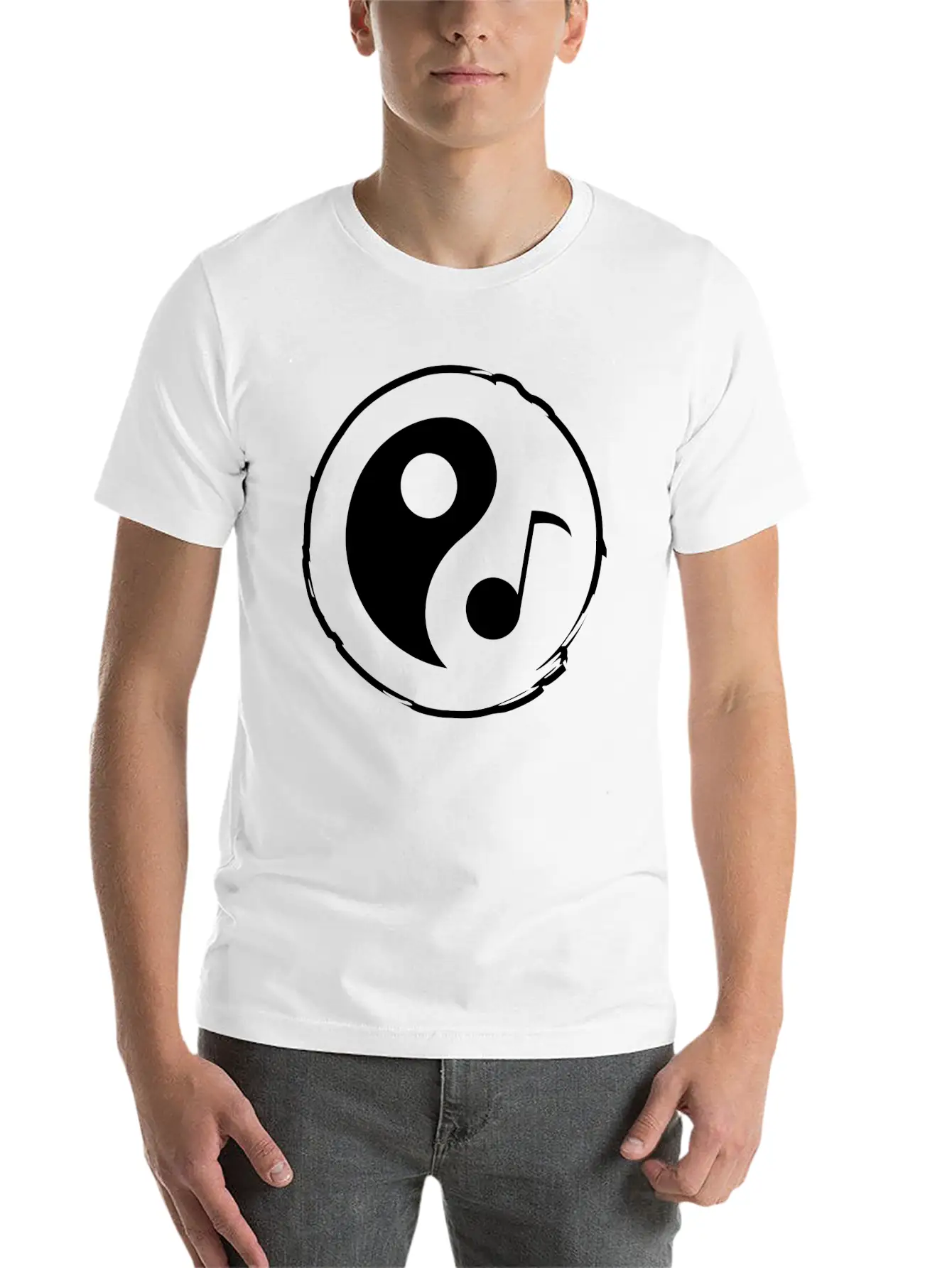 Tao Crypto Coin Icon Flat White Essential Unisex Summer Tee – Soft Cotton Casual Fit
