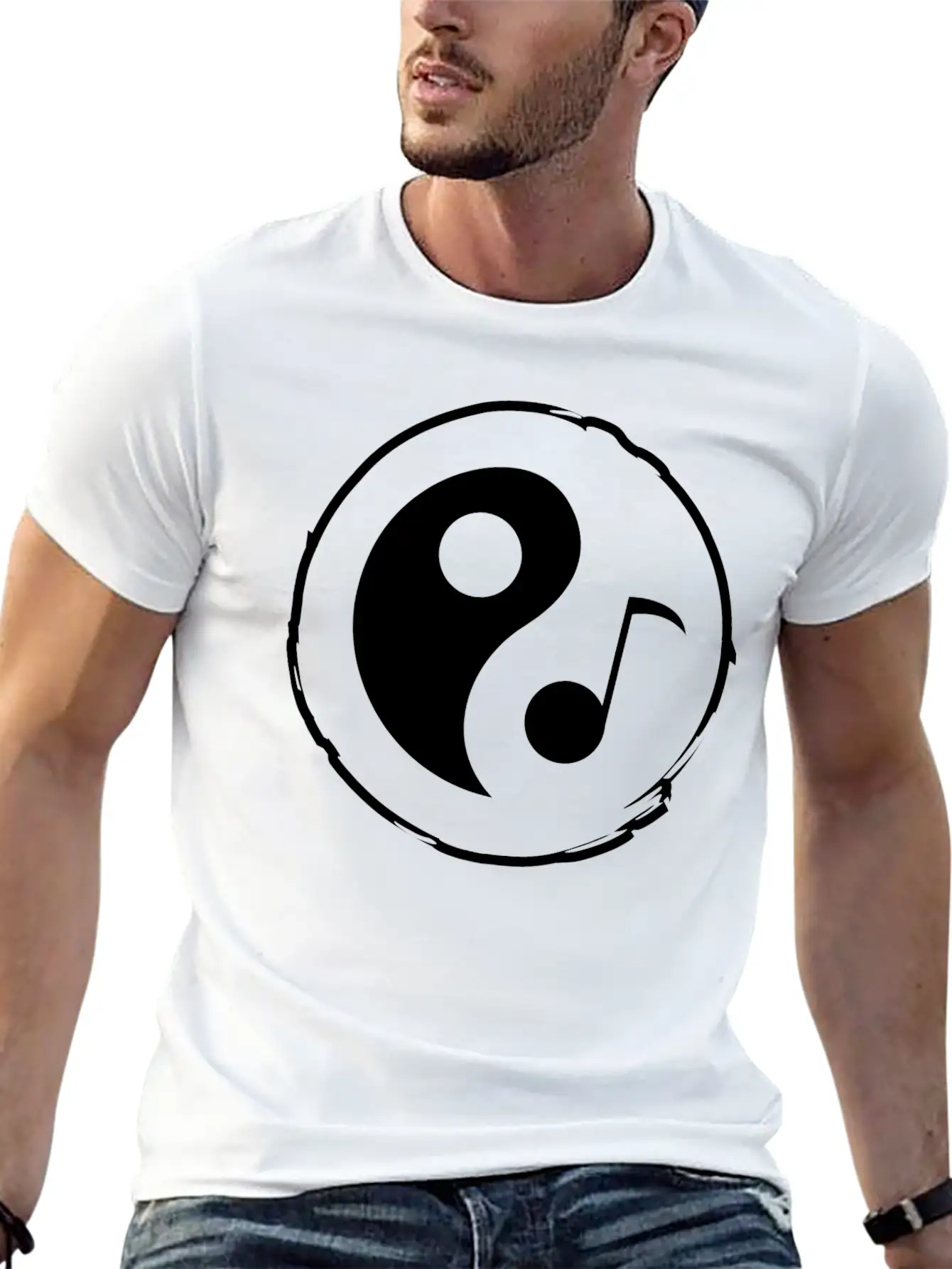 Tao Crypto Coin Icon Flat White Essential Unisex Summer Tee – Soft Cotton Casual Fit