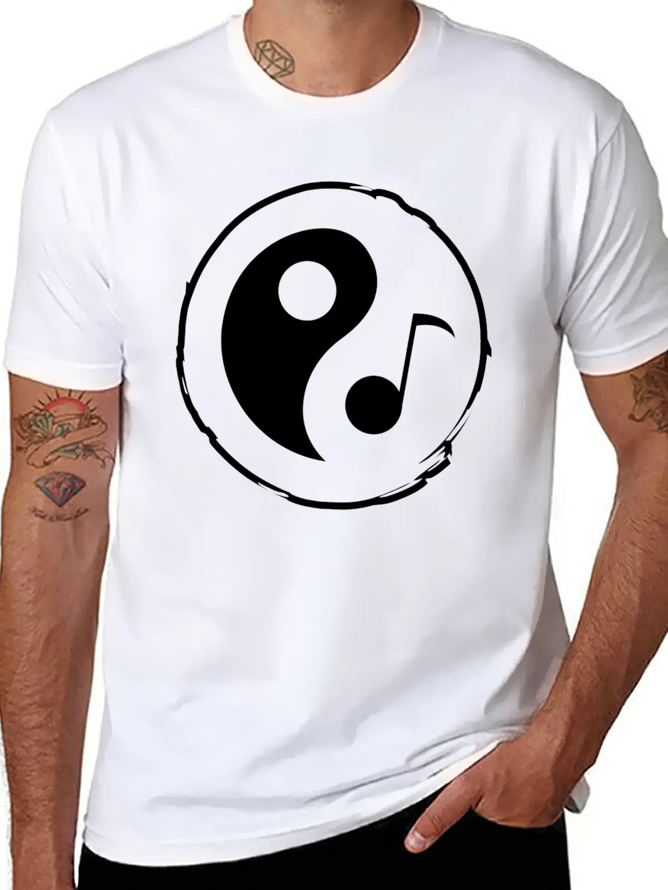 Tao Crypto Coin Icon Flat White Essential Unisex Summer Tee – Soft Cotton Casual Fit