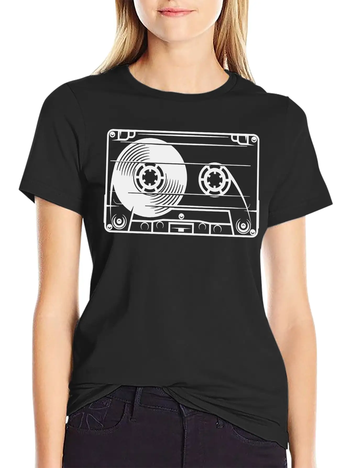 Tape Unisex Short Sleeve Soft Cotton T-Shirt – Casual Everyday Wear