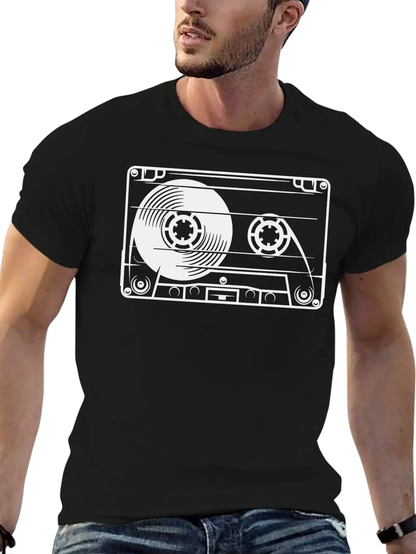 Tape Unisex Short Sleeve Soft Cotton T-Shirt – Casual Everyday Wear