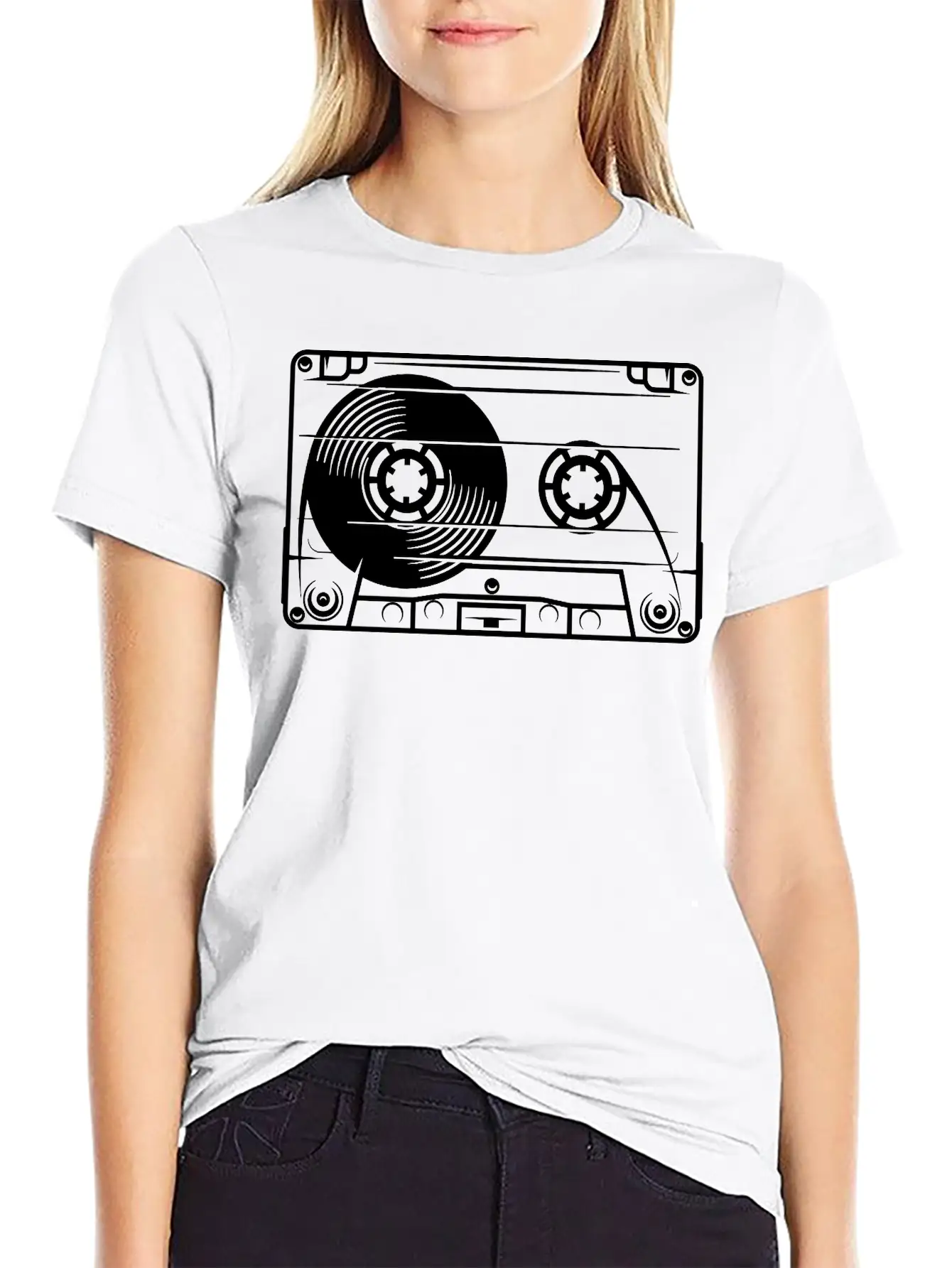 Tape Unisex Short Sleeve Soft Cotton T-Shirt – Casual Everyday Wear