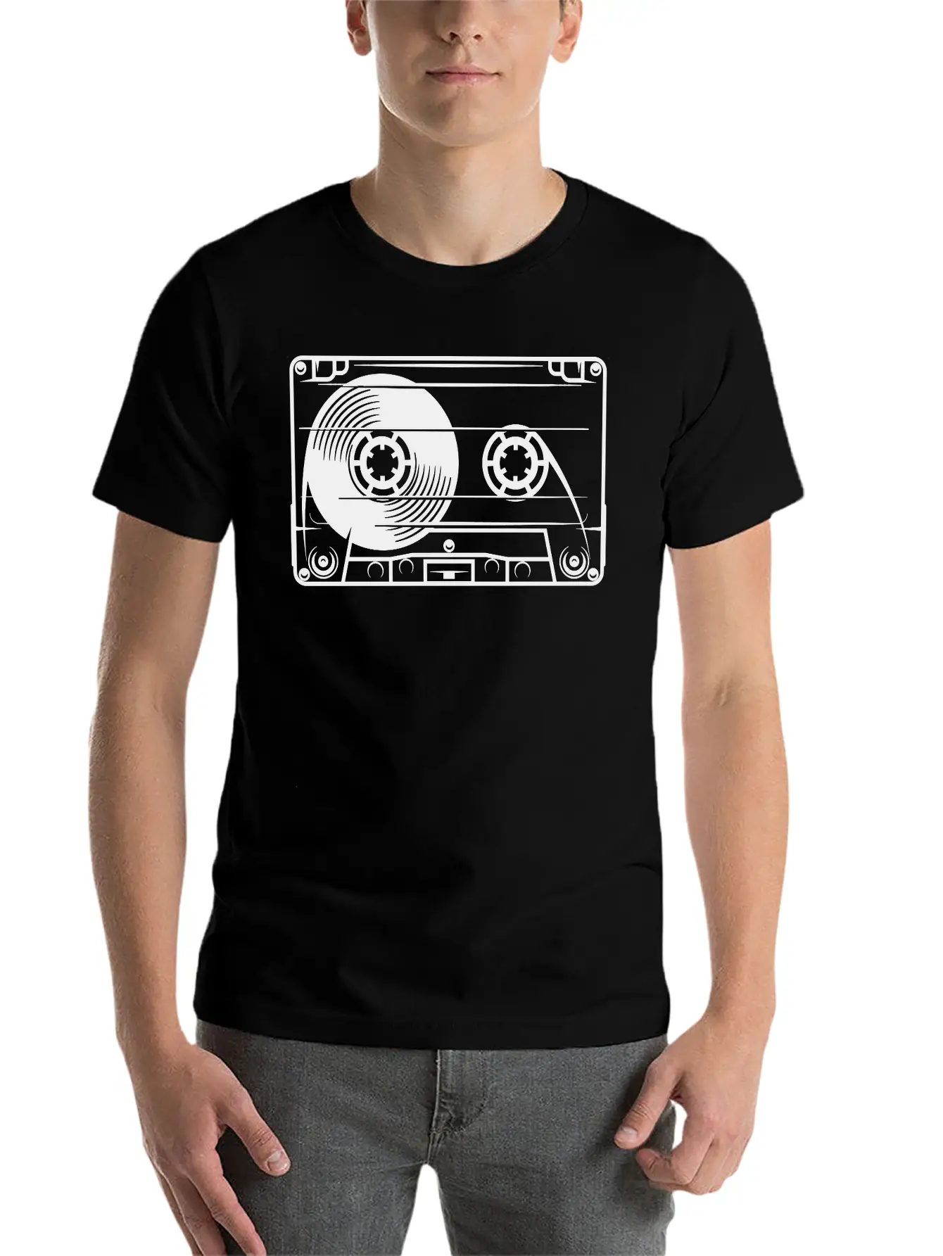 Tape Unisex Short Sleeve Soft Cotton T-Shirt – Casual Everyday Wear