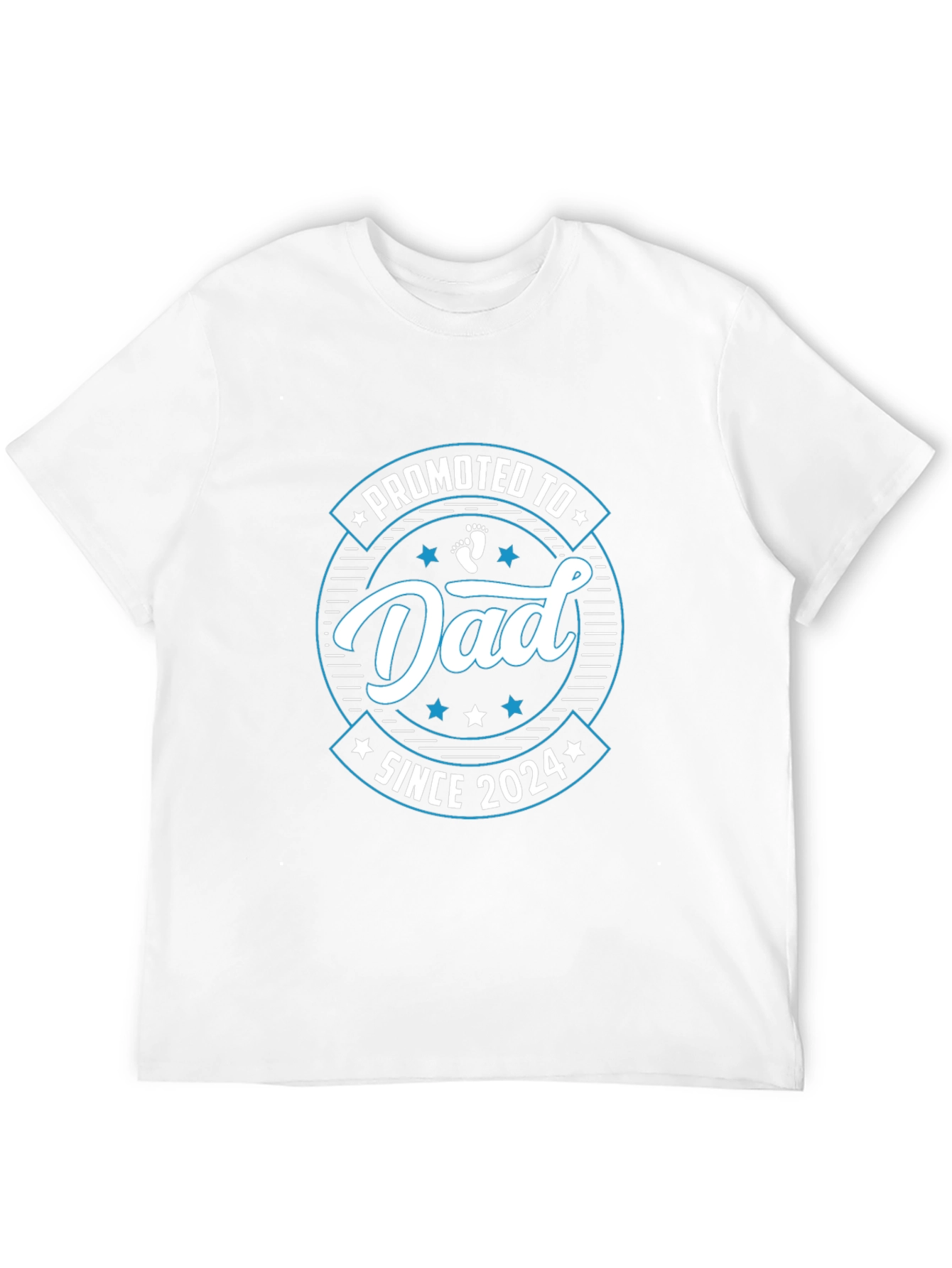 Promoted to Dad Since 2024 Black T-Shirt